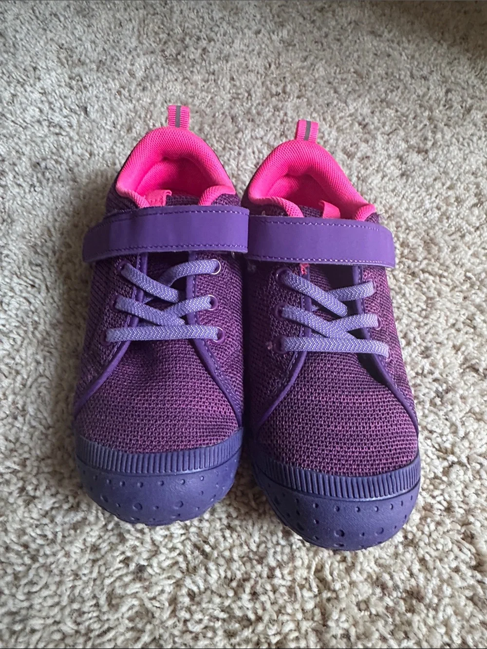 Kids Purple & Pink Athletic Sneakers - Comfortable Slip-On
